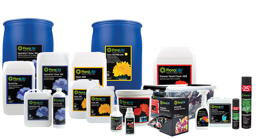 Examples of the diverse product offering from FloraLife.